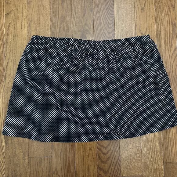 Lands End Navy Polka Dot Swim Skirt Swim Bottom Women’s Size 18 - Picture 4 of 5